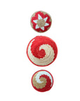Rwanda Basket Wall Decor Set - 3 Piece "Pink/Natural" (Sisal Imported)