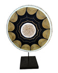 African Beaded Shield - GOLD/BLACK Spider