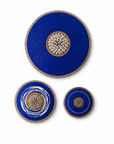 African Beaded Shields - 3 Piece set - A touch of African Blues