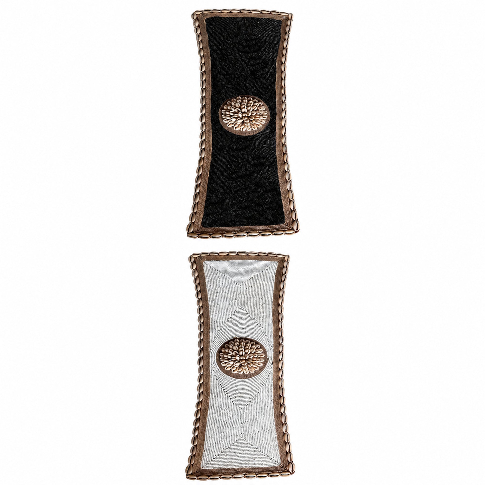 African Beaded Shields - 3 and 2 Piece Set (Oblong)