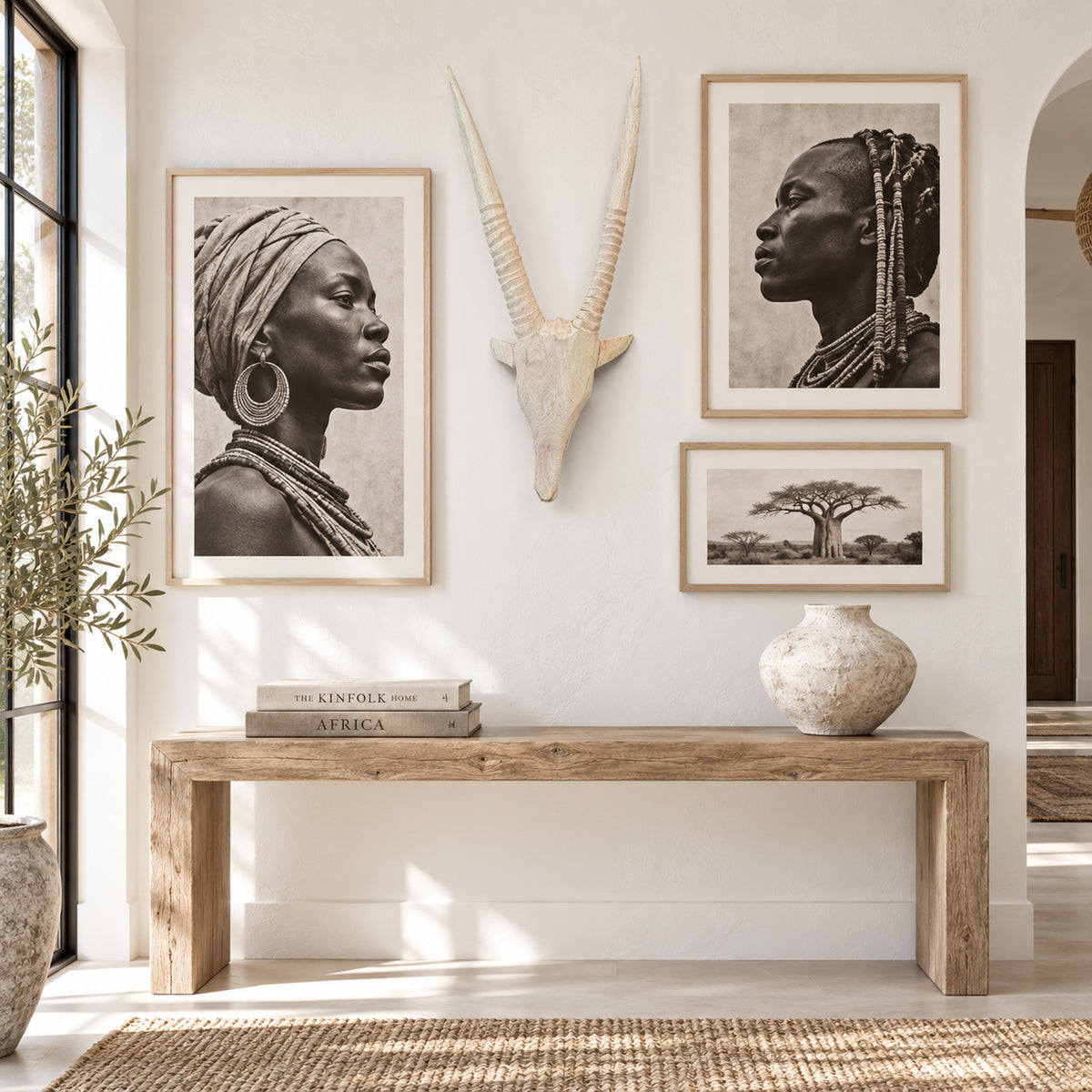 Wooden Gemsbok Horns