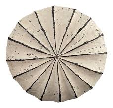 NEW - African Beaded Shield - White Wash Umbrella