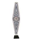 African Beaded King Shield  -  Black/White