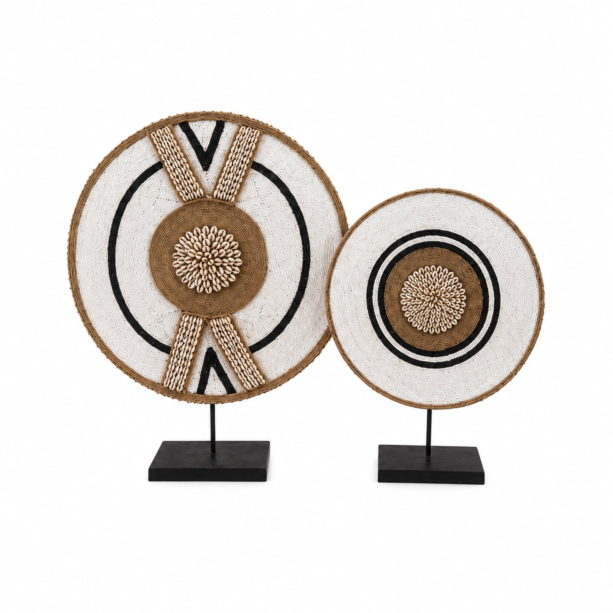 African Beaded Shield - 2 Set