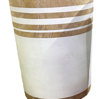 Wooden Containers/ Planters - White Stripe