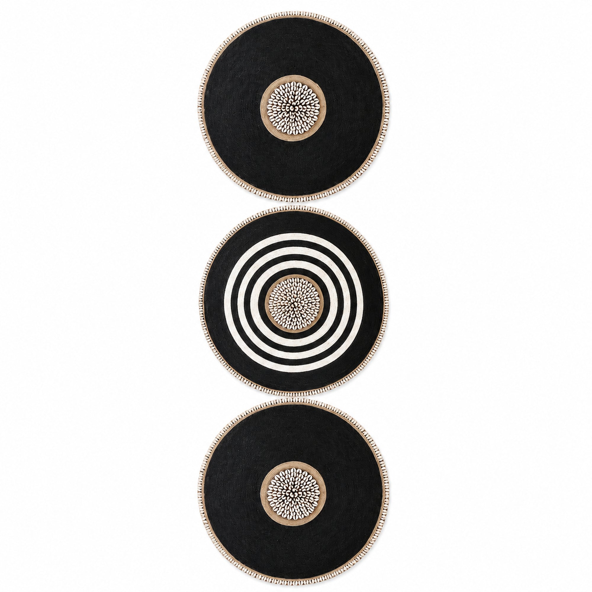 African Beaded Shields - 3 Piece Set
