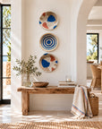 Rwanda Basket Wall Decor Set - 3 Piece Blue/Ochre (Sisal Imported)