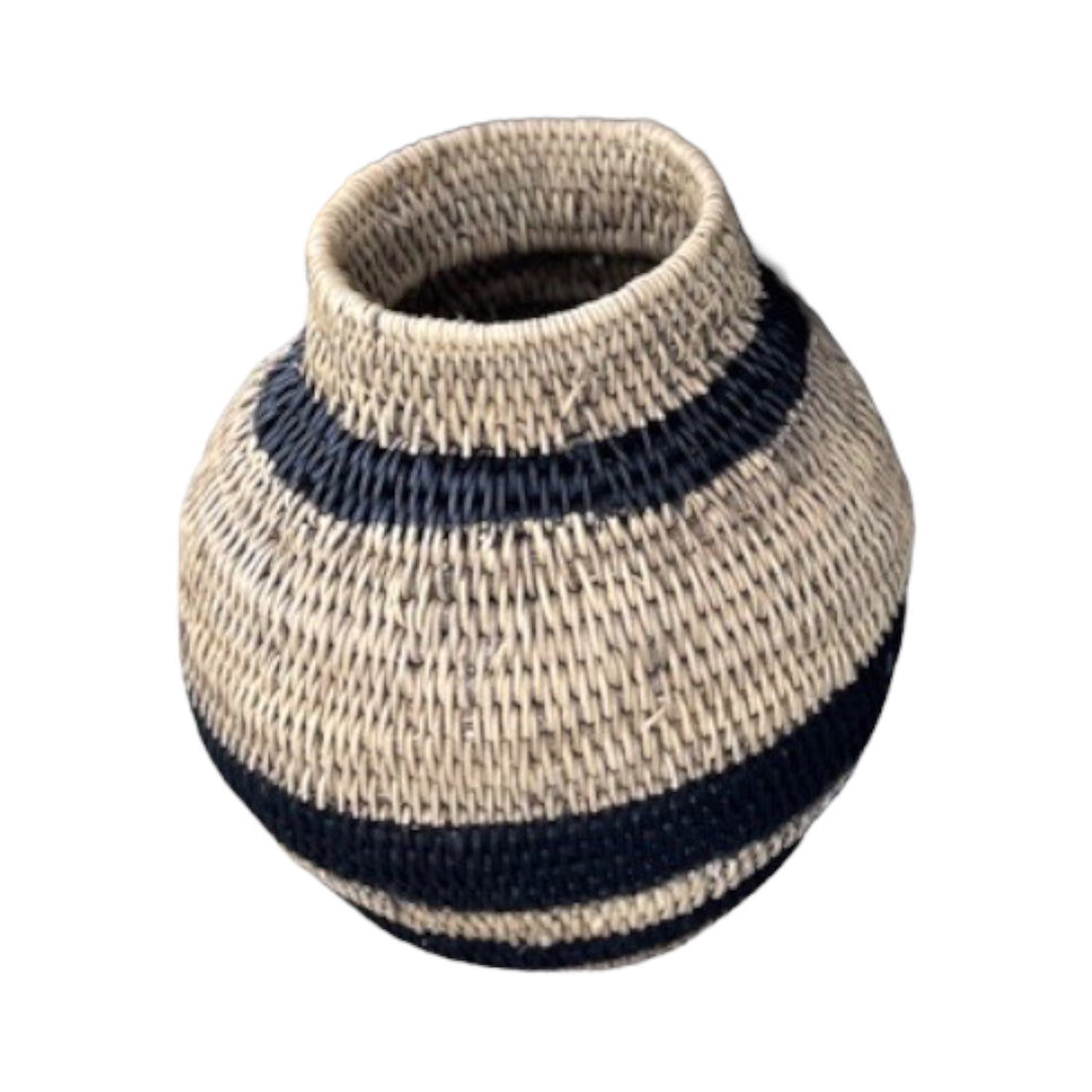 Buhera Baskets - Black Stripe - eyahomeliving
