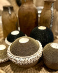 NEW -  SHELL / Beaded Tea Lights - GOLD - eyahomeliving