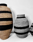 Buhera Baskets - Black Stripe - eyahomeliving