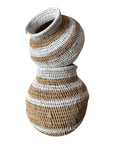 Buhera Baskets - White Stripe - eyahomeliving