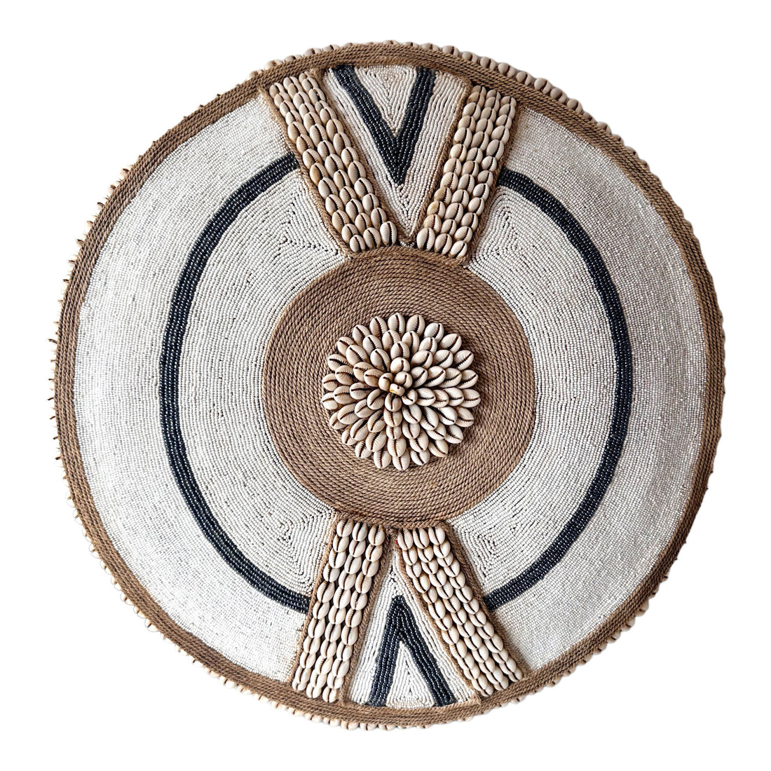 African Beaded Shield - "X" New Style