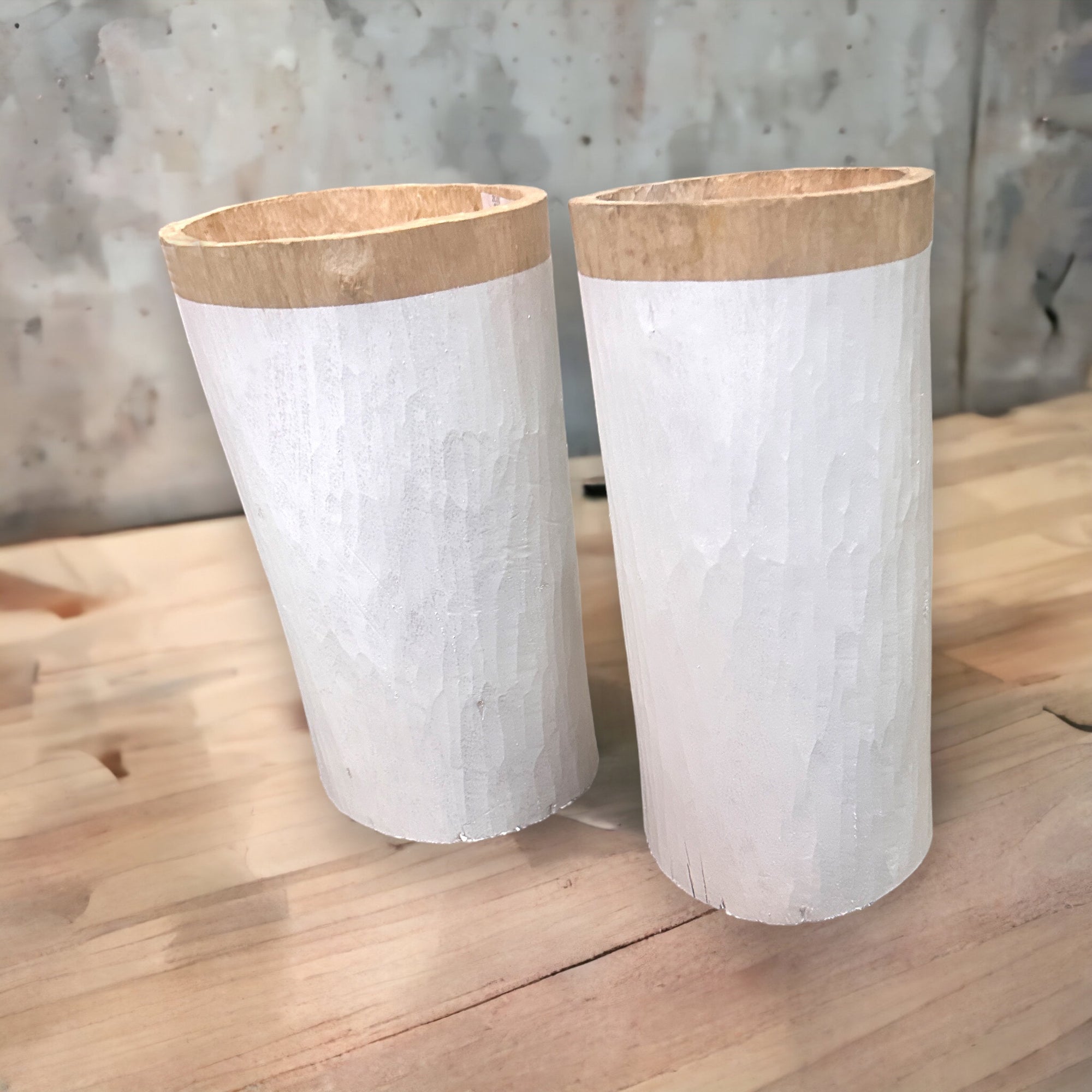 Wooden Containers - Natural/White