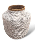 Buhera Baskets - White Stripe - eyahomeliving