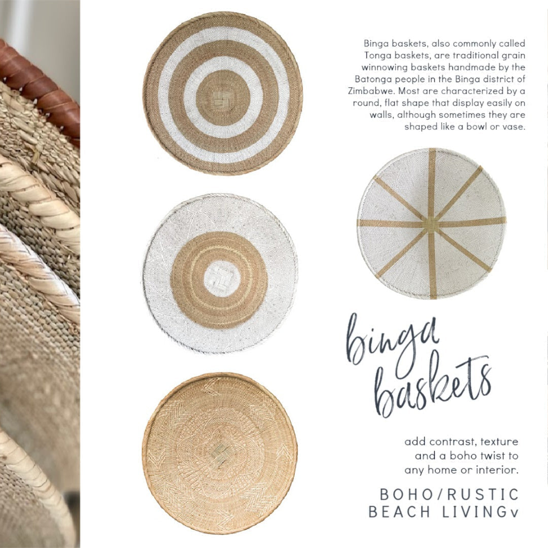 Tonga / Binga Baskets - Traditional Blonde - eyahomeliving