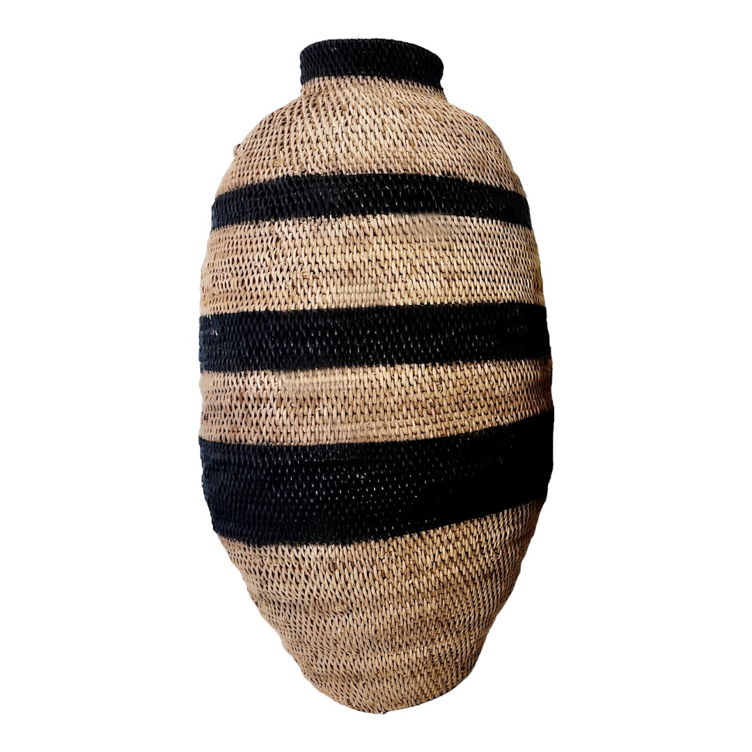 Buhera Baskets - Black Stripe - eyahomeliving