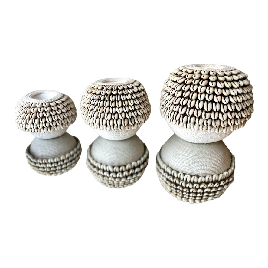 Cowrie Shell Tea Lights - eyahomeliving