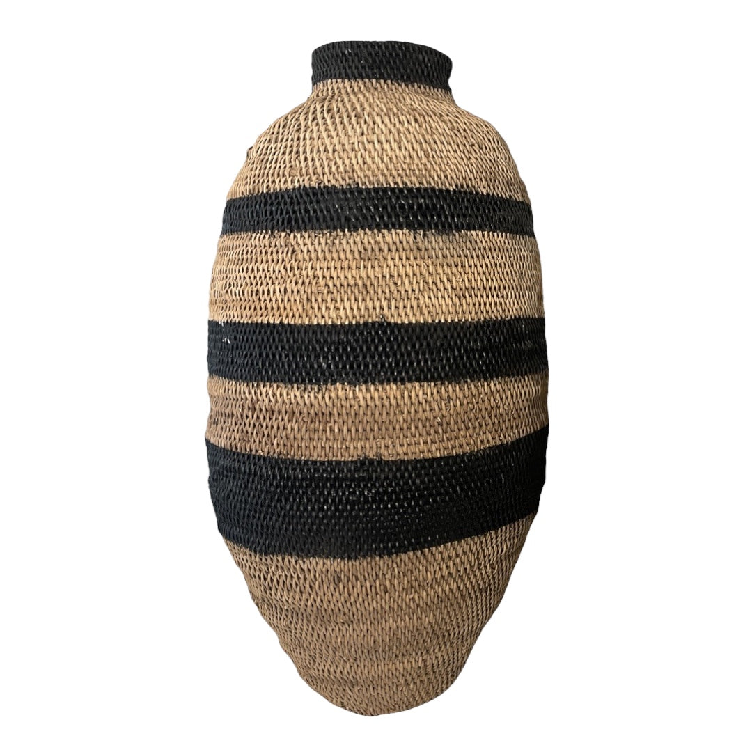 Buhera Baskets - Black Stripe - eyahomeliving