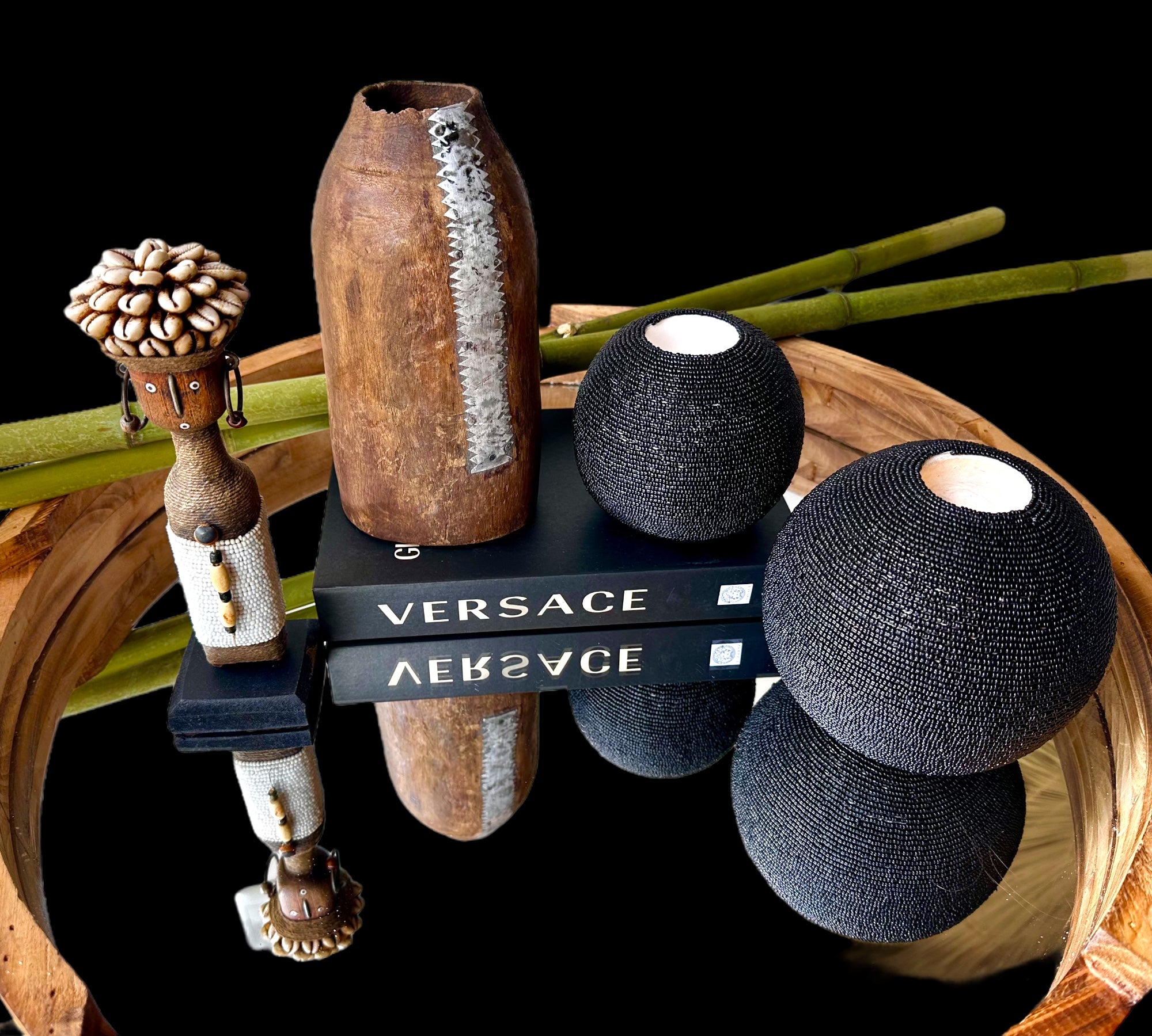 New - Tutsi Wooden Vases - Rwanda (M/L) - eyahomeliving