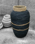 Buhera Baskets - Black Stripe - eyahomeliving