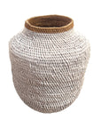 Buhera Baskets - White Stripe - eyahomeliving