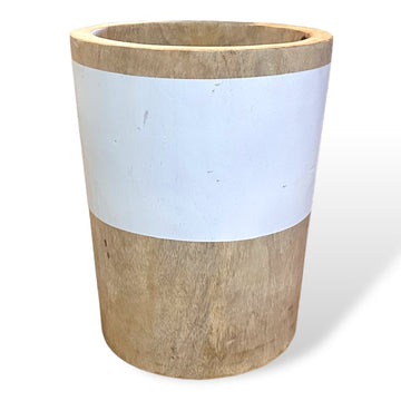 Wooden Containers - White Stripe