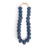 Ghanaian Glass Beads Imported - Blue - eyahomeliving