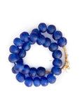 Ghanaian Glass Beads - Royal Blue - eyahomeliving