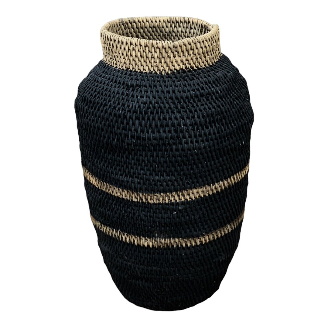 Buhera Baskets - Black Stripe - eyahomeliving