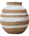 Buhera Baskets - White Stripe - eyahomeliving