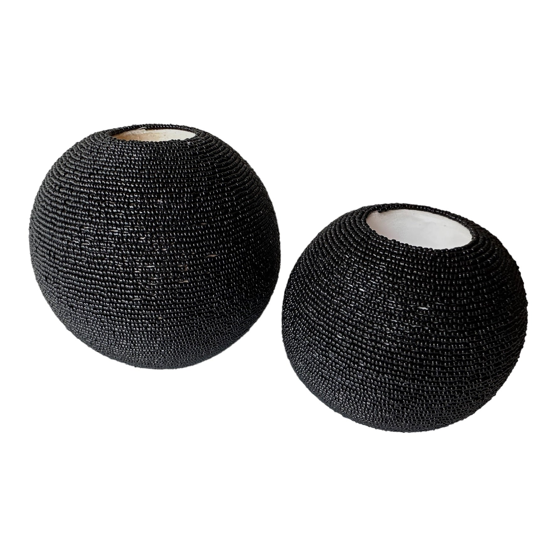 NEW -  Beaded Tea Lights - Black - eyahomeliving