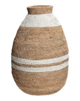 Buhera Baskets - White Stripe - eyahomeliving