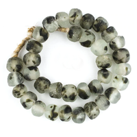 Ghanaian Glass Beads Imported - Camouflage Green - eyahomeliving