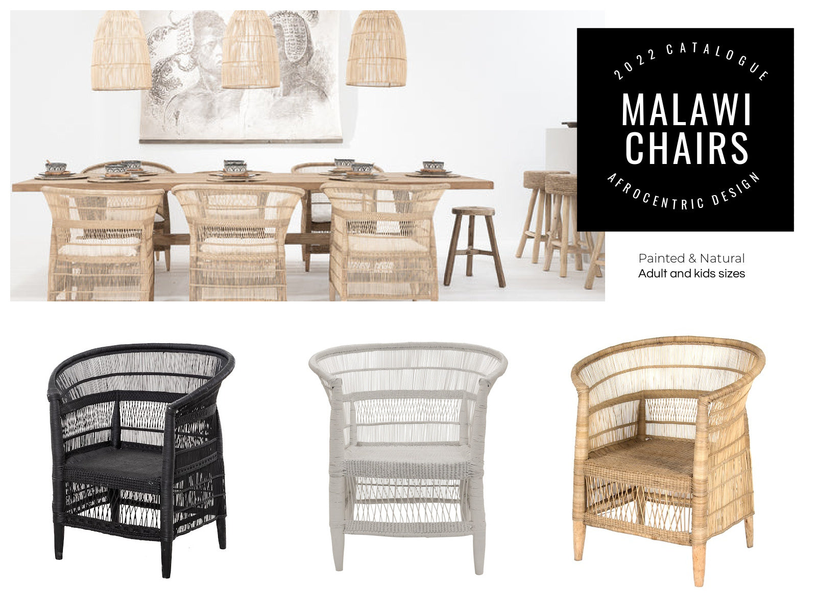 Malawi Cane Chairs - eyahomeliving