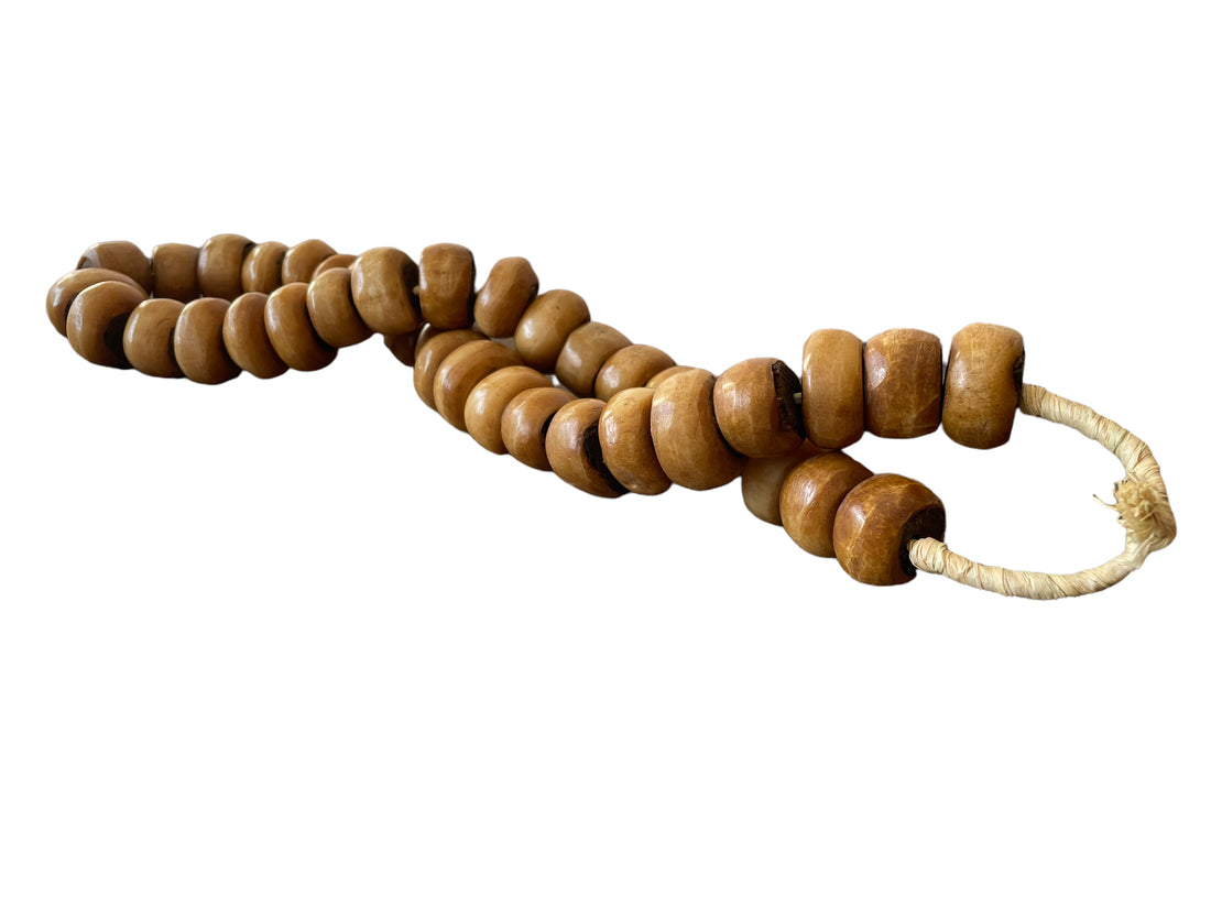 Kenyan Bone Beads - Toffee Brown - eyahomeliving