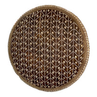 African Beaded Shield - Pin Cushion - Brown - eyahomeliving