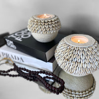 Cowrie Shell Tea Lights - eyahomeliving