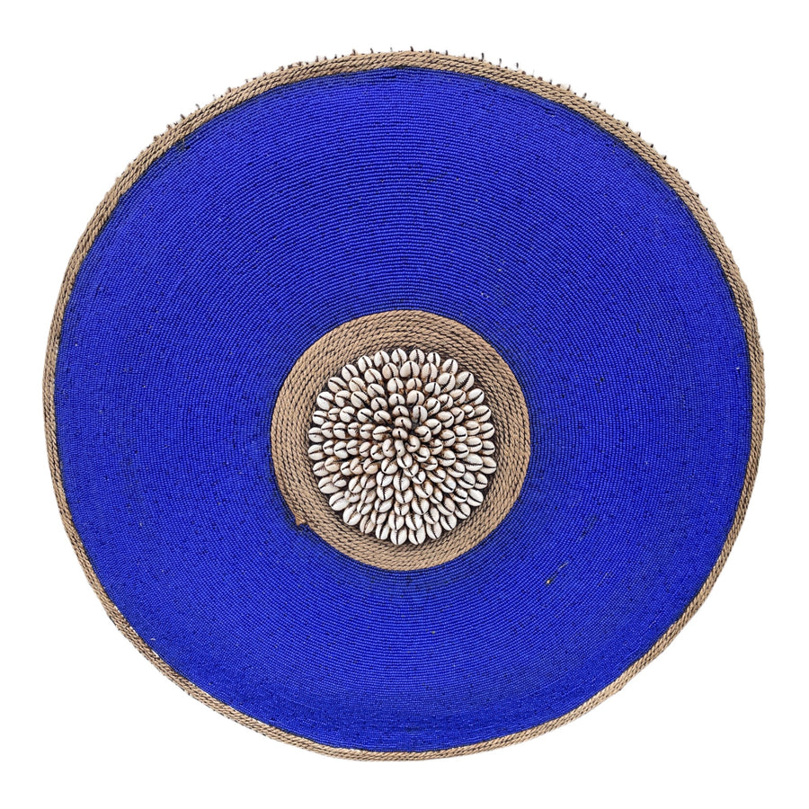 African Beaded Shield - Assorted Colours Plain - eyahomeliving