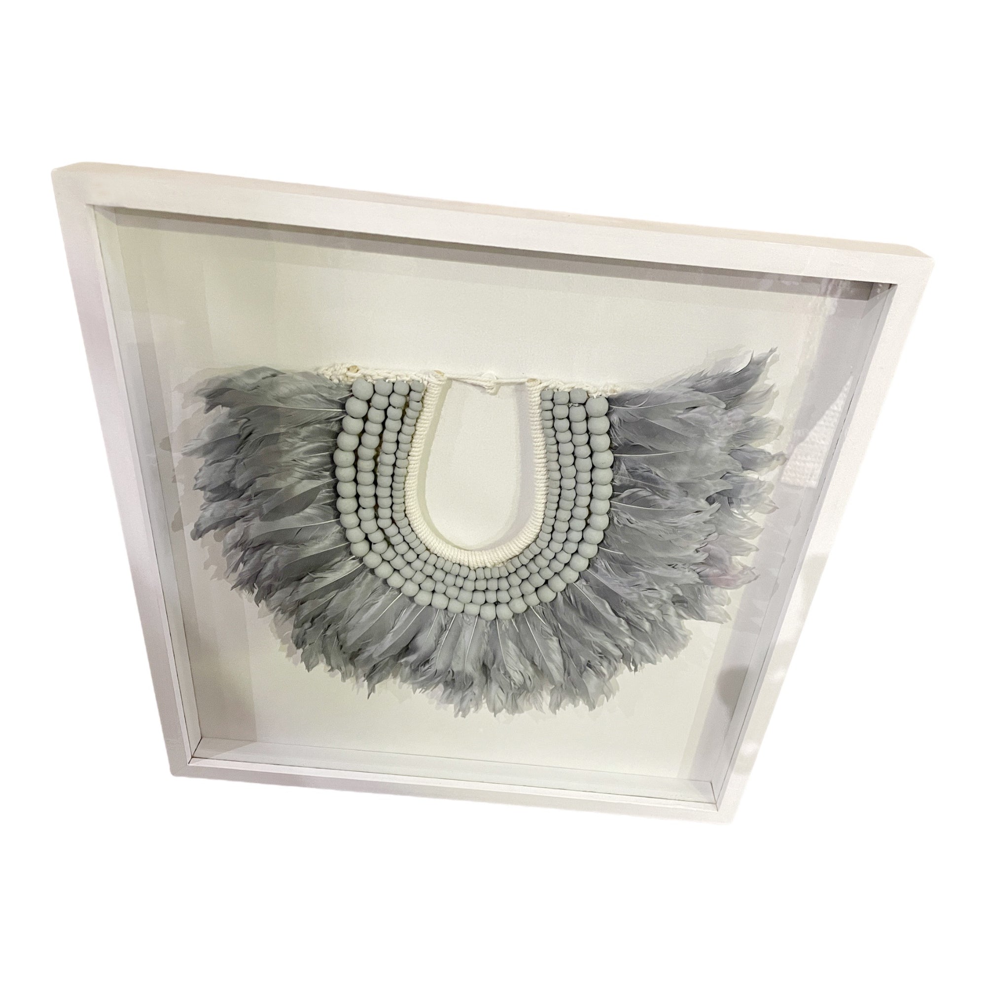 Grey Feather Wooden Collar BACK IN STOCK - eyahomeliving