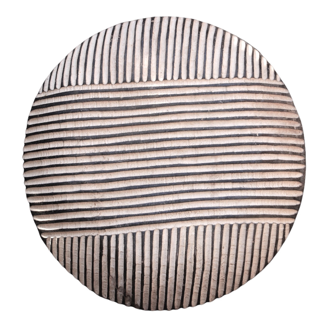 African Wooden Shield - White Wash Various Patterns - eyahomeliving