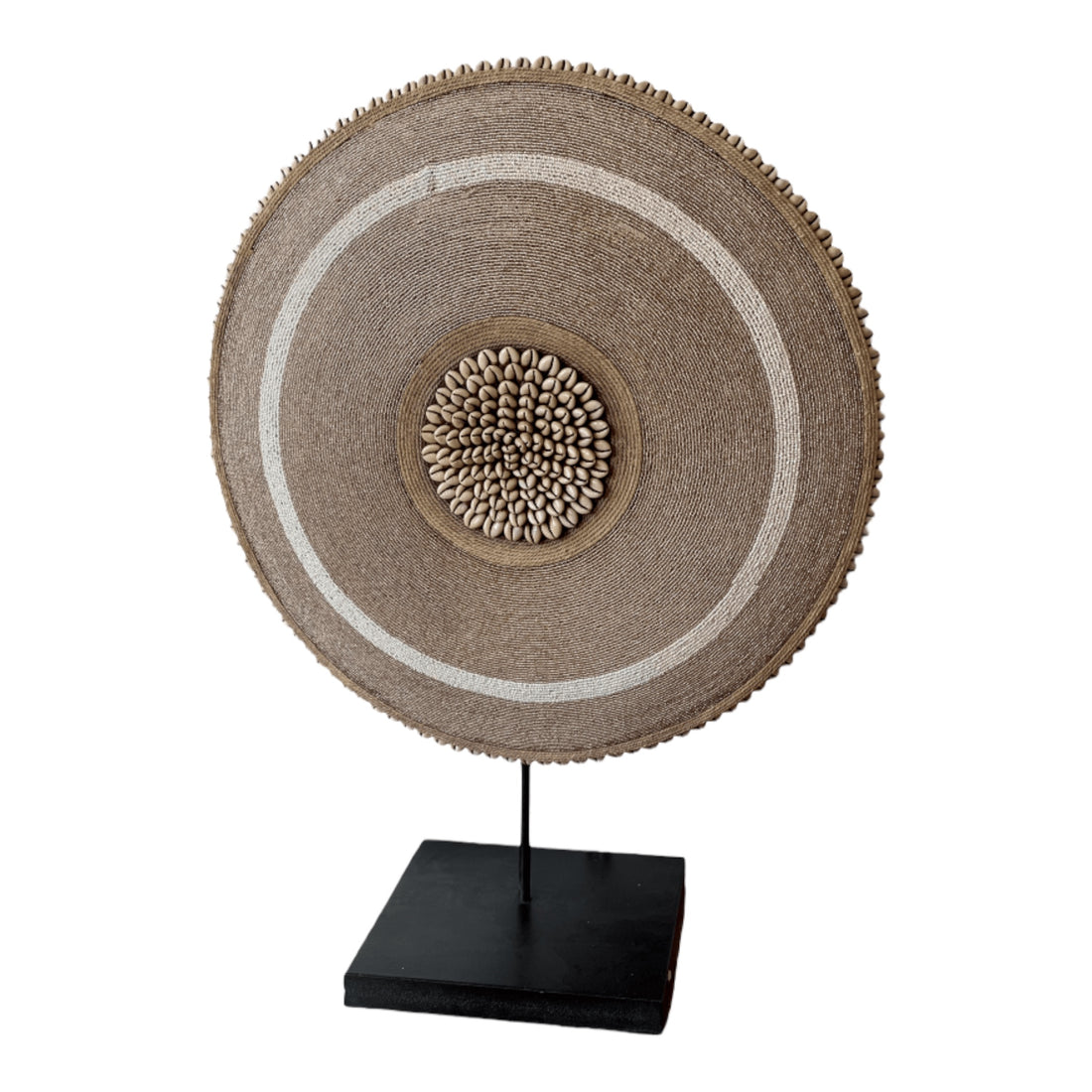 African Beaded Shield - Cappuccino - eyahomeliving