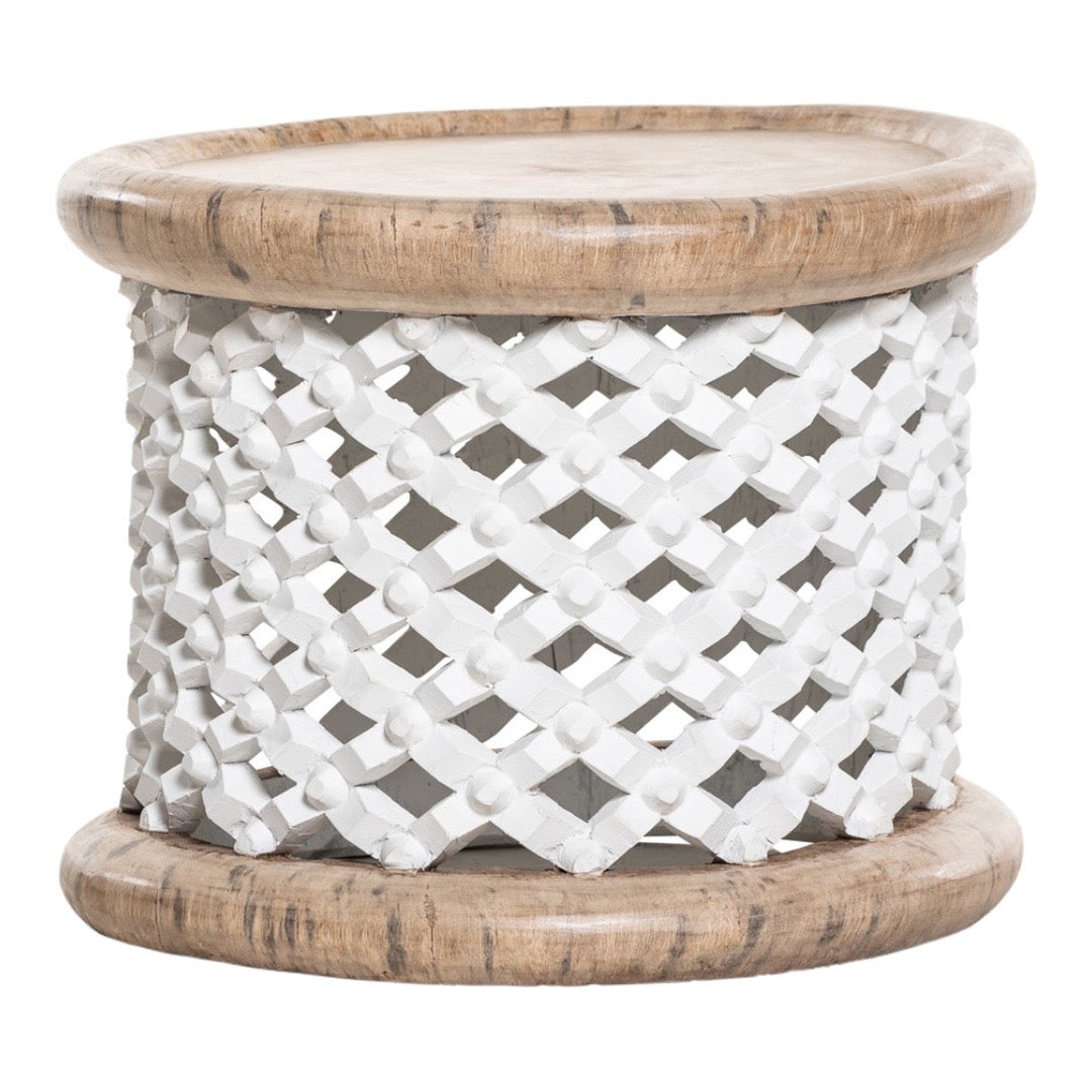 Bamileke Tables - Natural/White