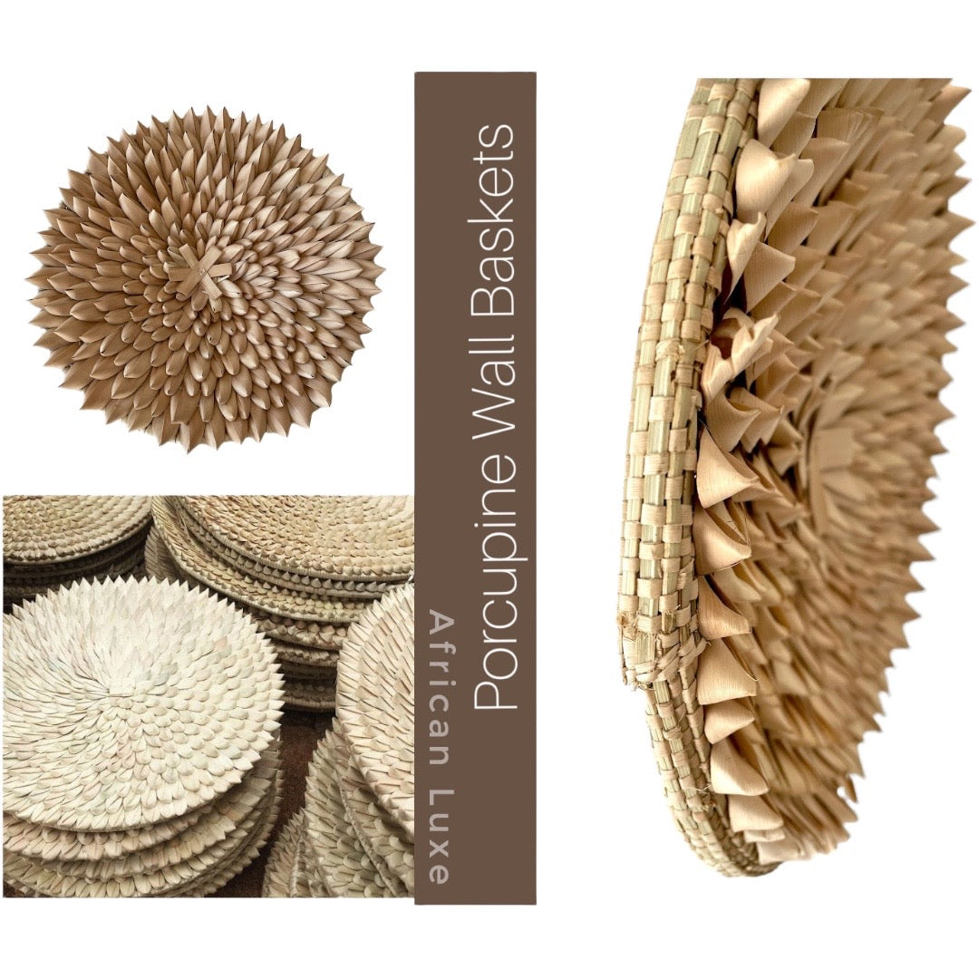 Porcupine Wall Baskets - Natural - eyahomeliving