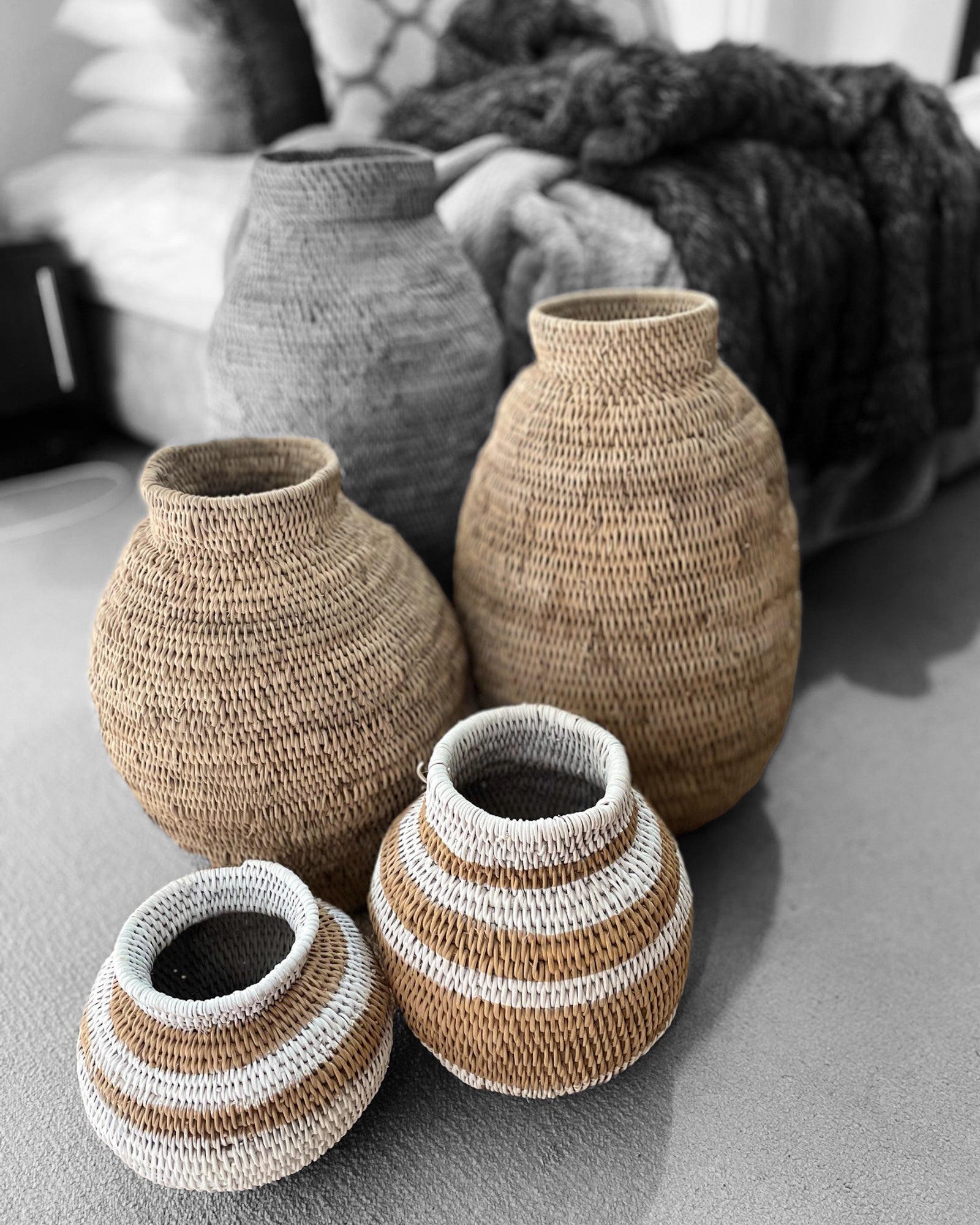 Buhera Baskets - Natural - eyahomeliving