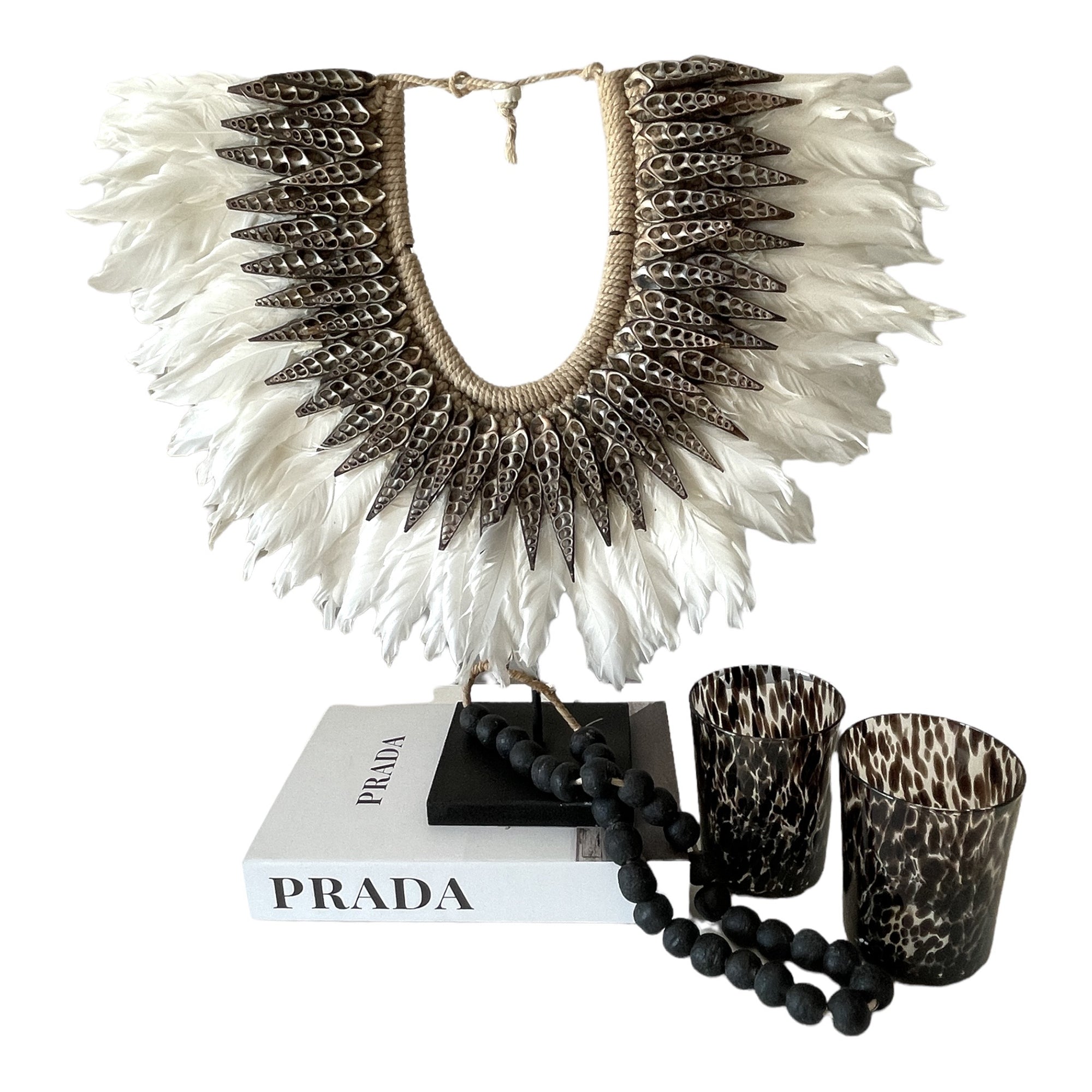 Spike Feather Shell Collar - eyahomeliving