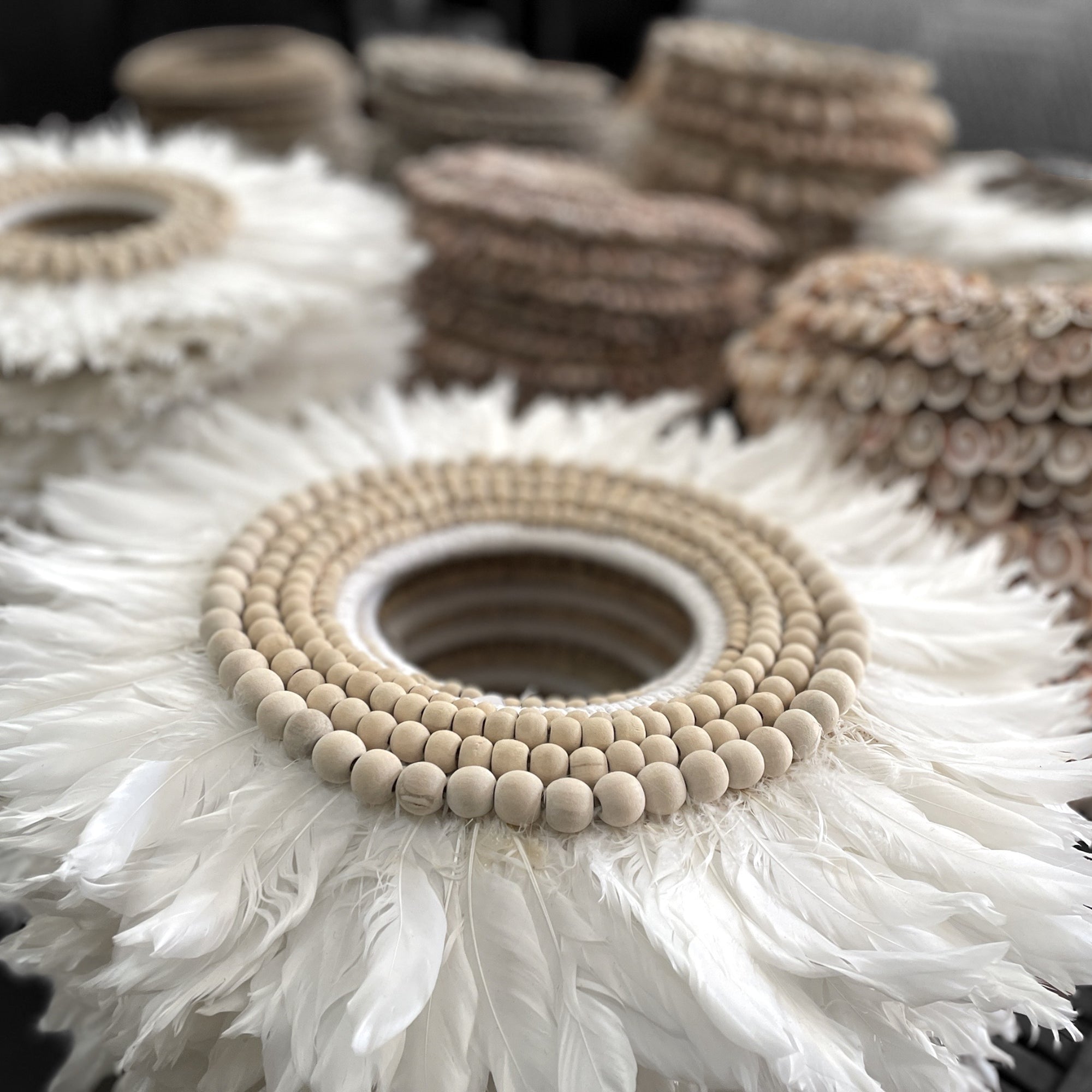 Shell/Feather Collar - eyahomeliving