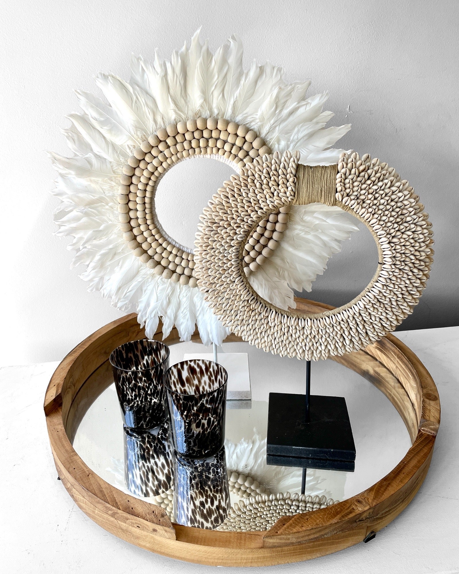 Shell/Feather Collar - eyahomeliving