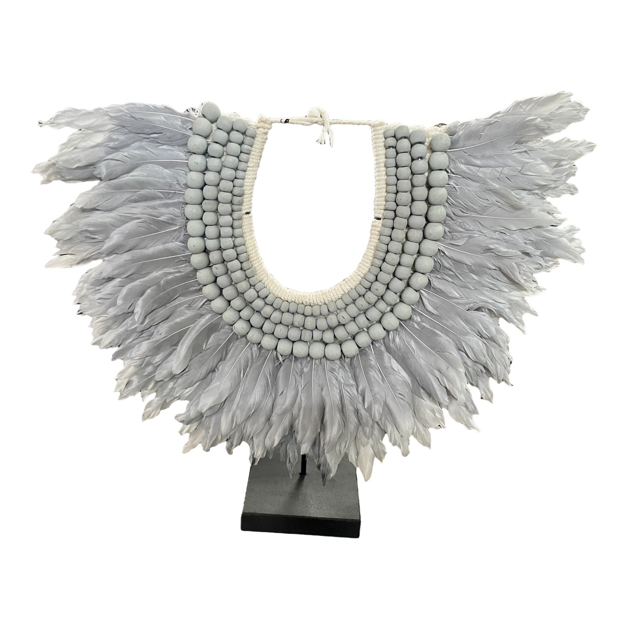 Grey Feather Wooden Collar BACK IN STOCK - eyahomeliving