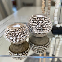 Cowrie Shell Tea Lights - eyahomeliving