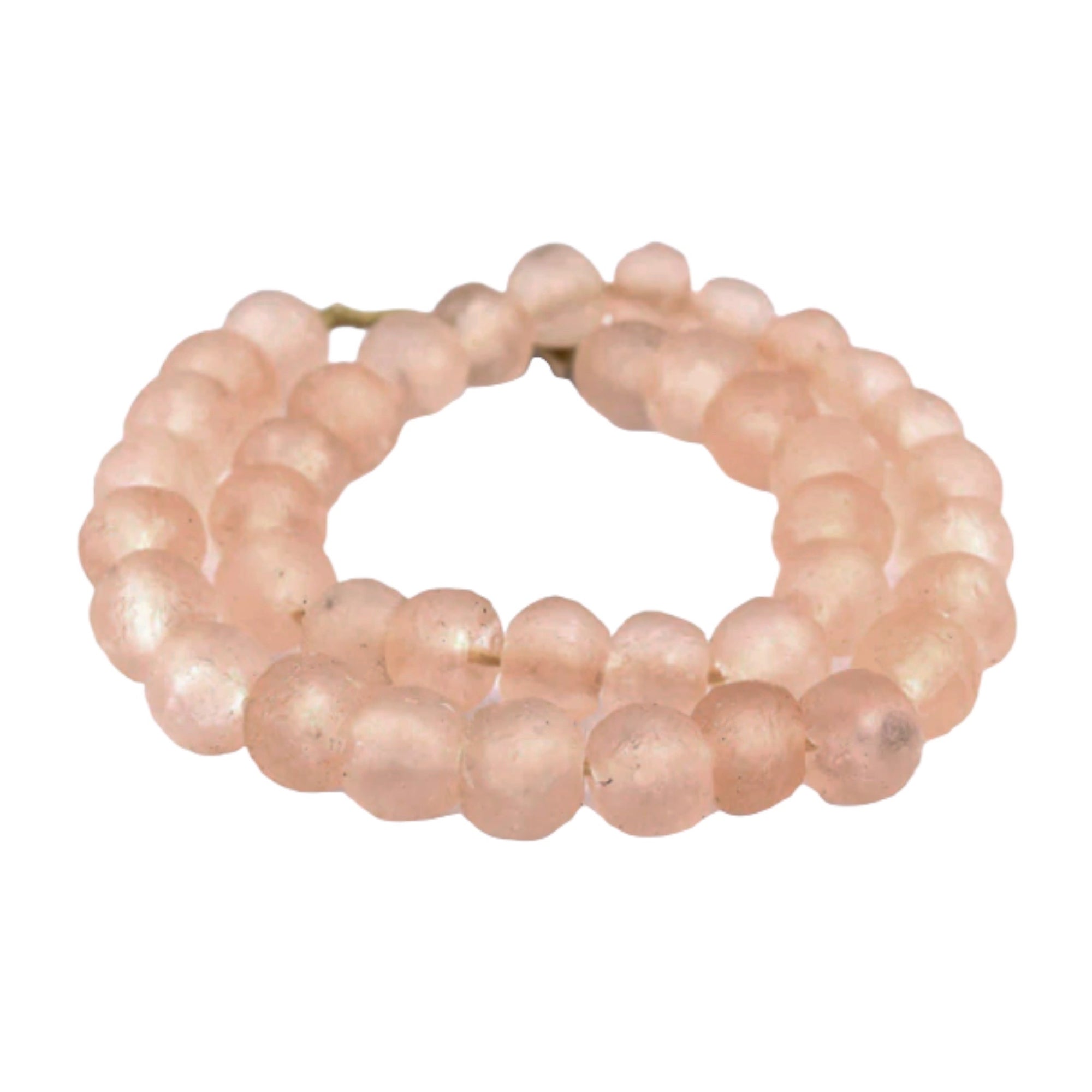 Ghanaian Glass Beads  - Rose/Blush - eyahomeliving